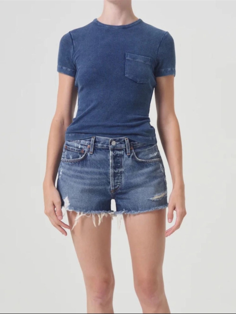 Agolde Parker Vintage Cut Off Short In Dark Swapmeet size 33 A026E-1206 $148